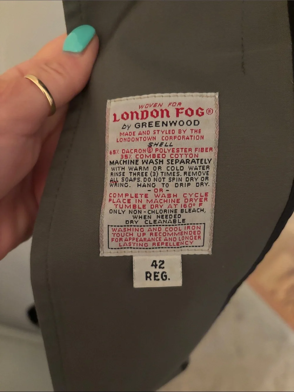 London Fog Men's Single-Breasted Trench Coat in Gray